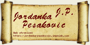 Jordanka Pešaković vizit kartica